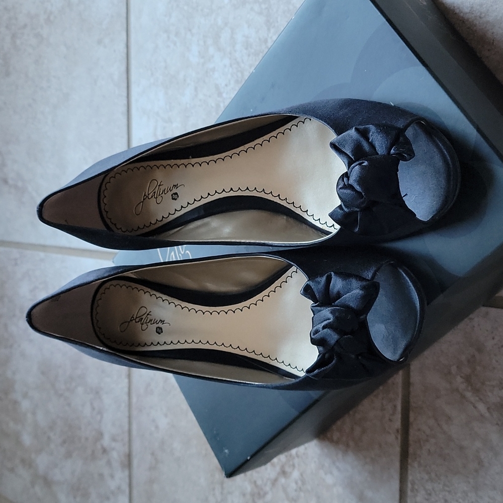 Platinum BP Wedge Black Dress Heels